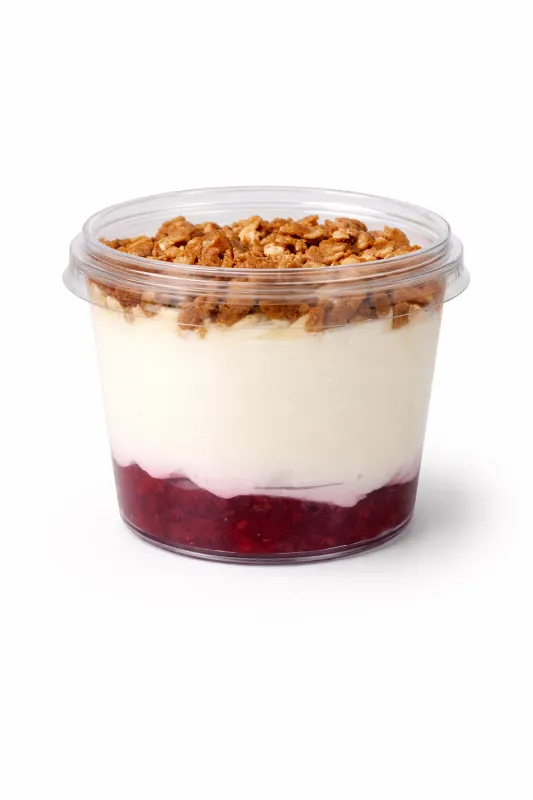 Panna cotta met aardbei