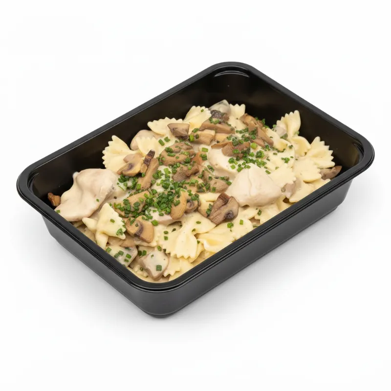 Pasta funghi met kip & champignons