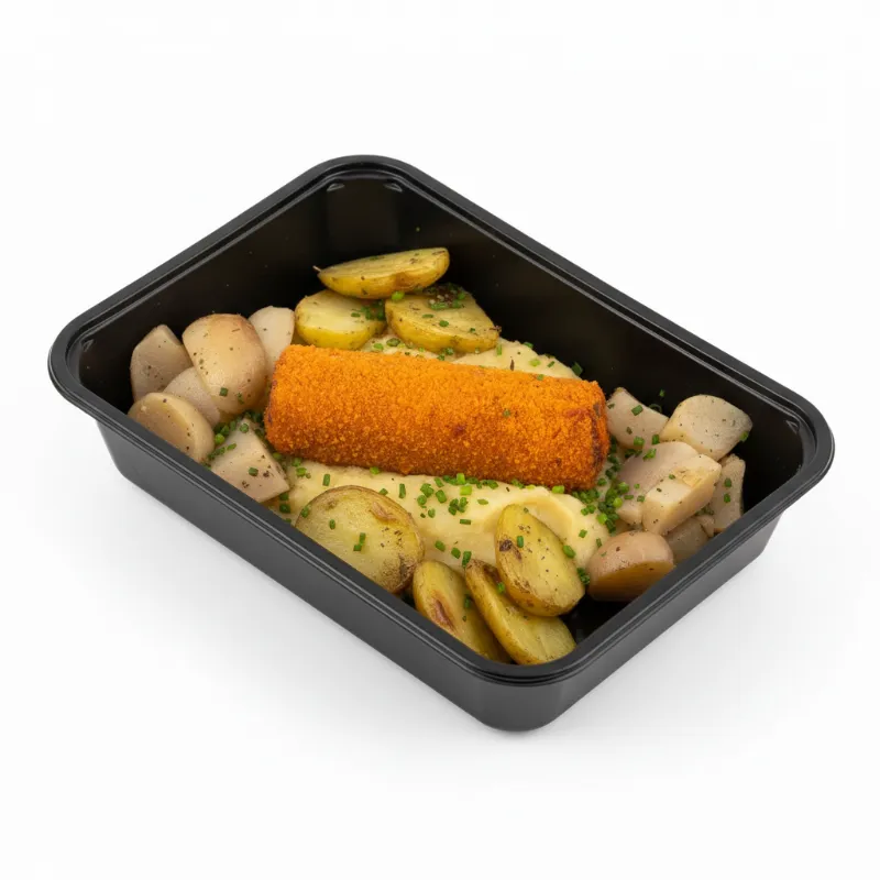 Boomstam met pastinaakcrème, wintergroenten & krieltjes