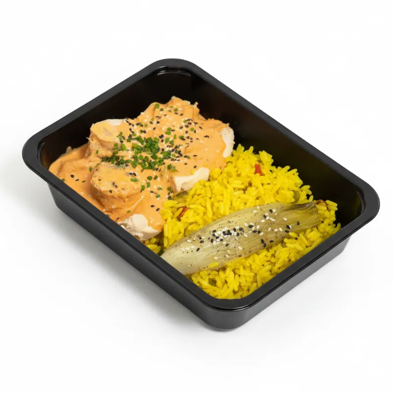 Kip tikka masala met rijst en paksoi