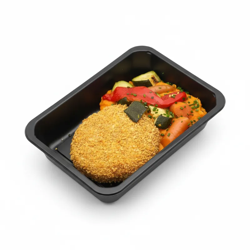 Wortelstoemp met zuiders groentjes en italiaanse kipburger