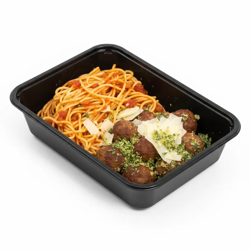 Pasta spaghetti met meatballs