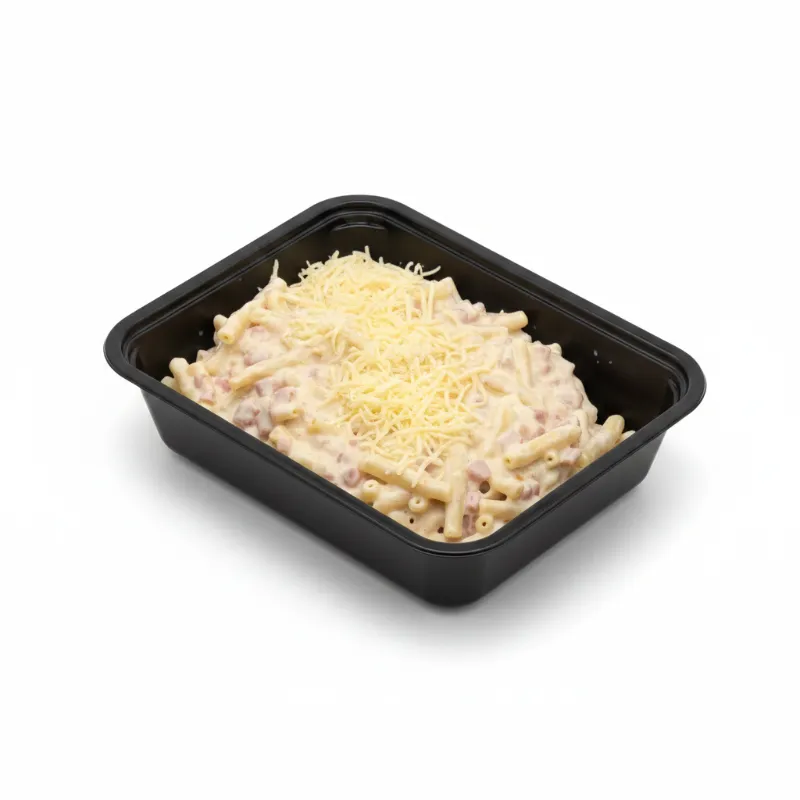 Macaroni met hesp en kaas